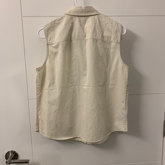 Ralph Lauren Safari Tan Tank Top crochet‎ Pockets - Picture 3 of 4